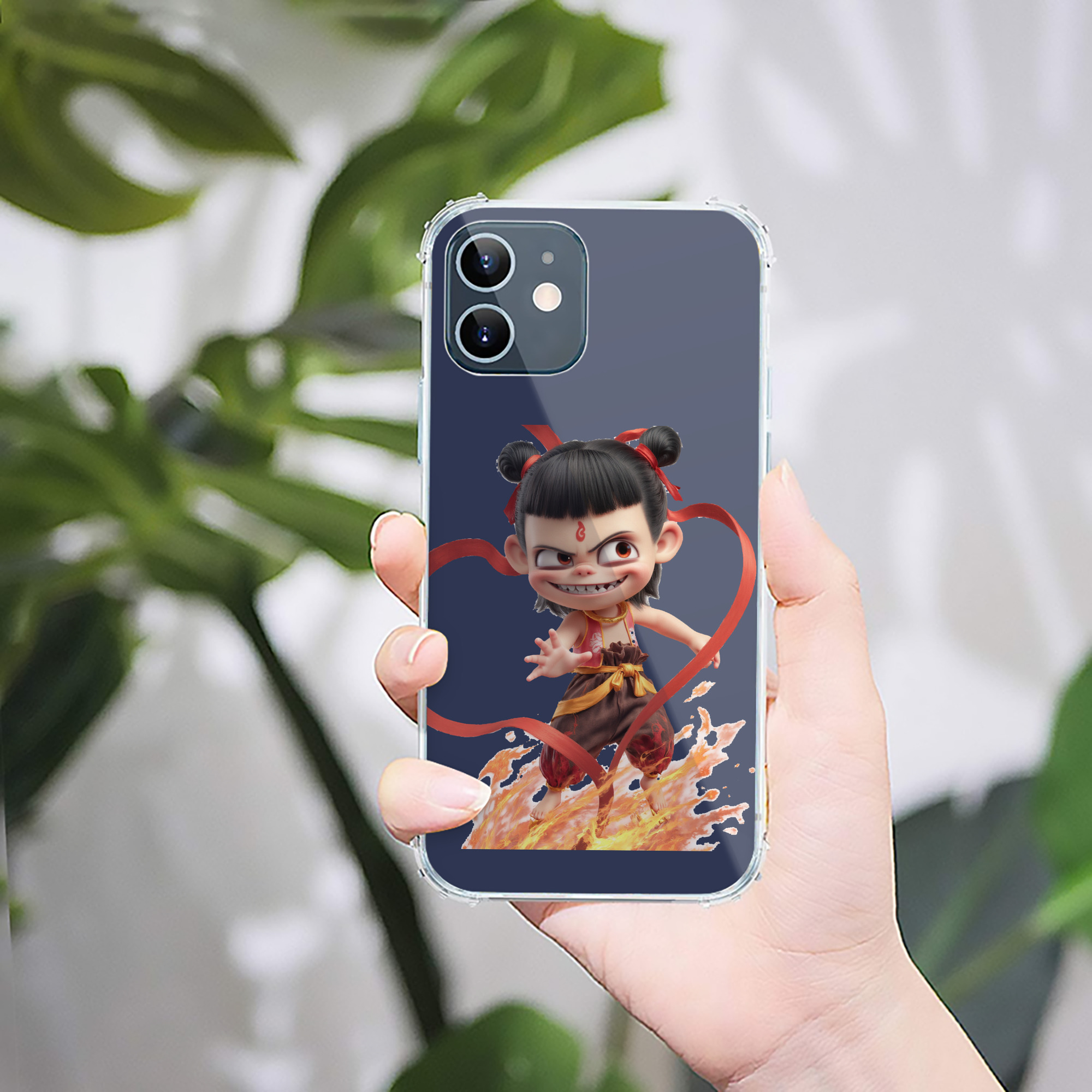 （画像用） Ne Zha 2 ナタ 魔童の大暴れ 【iPhone 12シリーズ対応】透明スマホケース（クリアソフトケース）